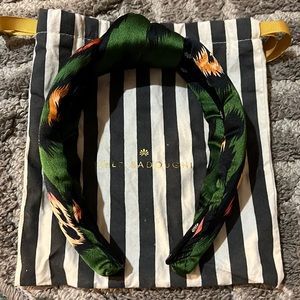 Lele Sadoughi Green Animal Print Headband